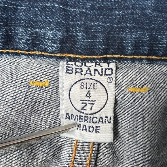 Lucky Brand Shorts Women's 27 Easy Rider Blue Fade Whisker Cut Off Denim Jorts - Picture 5 of 16